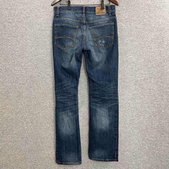 Aeropostale Jeans Men Size 29x3* Blue Driggs Slim Bootcut Distressed Cotton - Picture 14 of 14